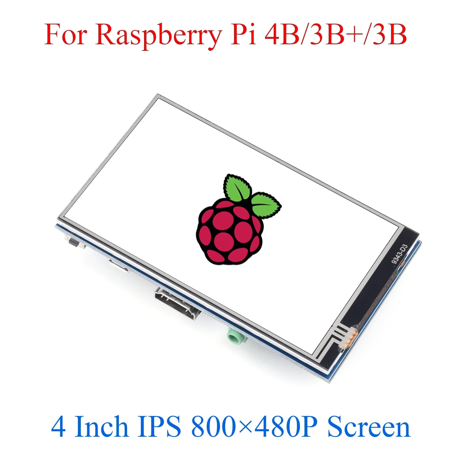 4 Inch Touch Screen for Raspberry Pi, 800*480P, HDMI Compatible Display, TFT IPS LCD Touchscreen for Raspberry Pi 5/4B/3B+/3B/Zore W
