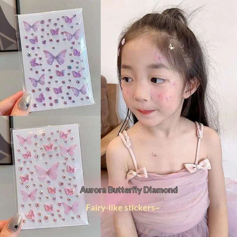 Face Painting Stickers For Kids Girl Stickers Glitter Stickers Stage Makeup Stickers Sequin Makeup Shiny Eyeshadow Palette