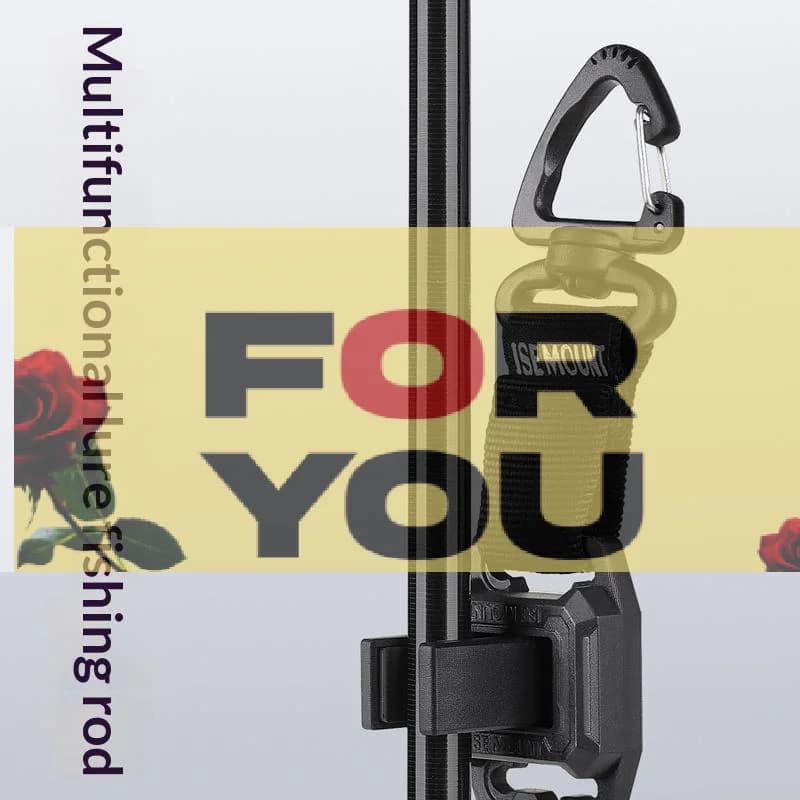 【OD】Clip per canna da pesca multifunzionale da esterno con cinturino regolabile e fibbia, supporto portatile per canna, attrezzatura da pesca resistente per la pesca sportiva