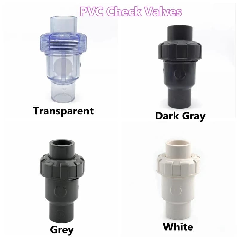 1PC 20 25 32 40 50mm UPVC Ballpoint Retaining Valves Vertical Retaining Valves Exhaust Garden Irrigation Aquarius Adapter PVC Pipe Connector