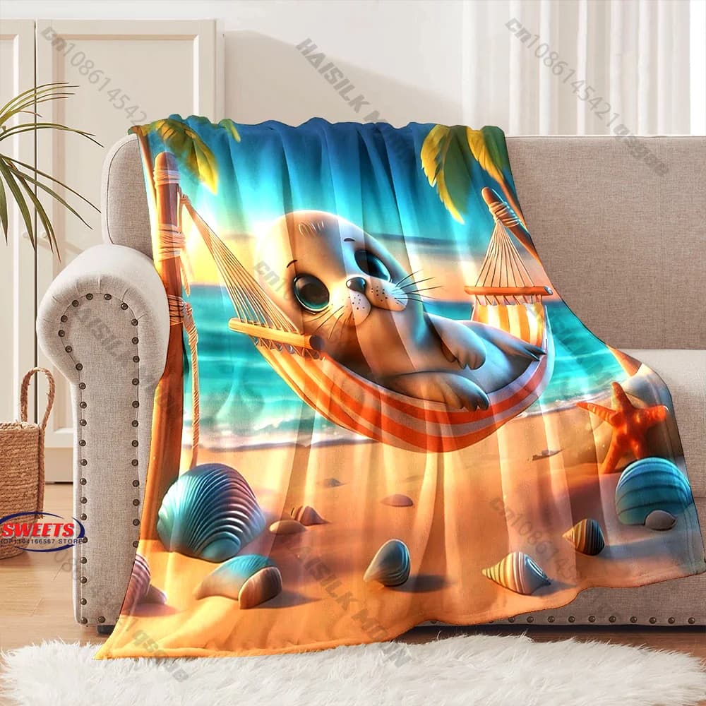Coperta da spiaggia accogliente per le vacanze, disponibile in diverse misure, coperta decorativa per camera da letto, soggiorno e divano, per bambini e adulti, regalo raffinato