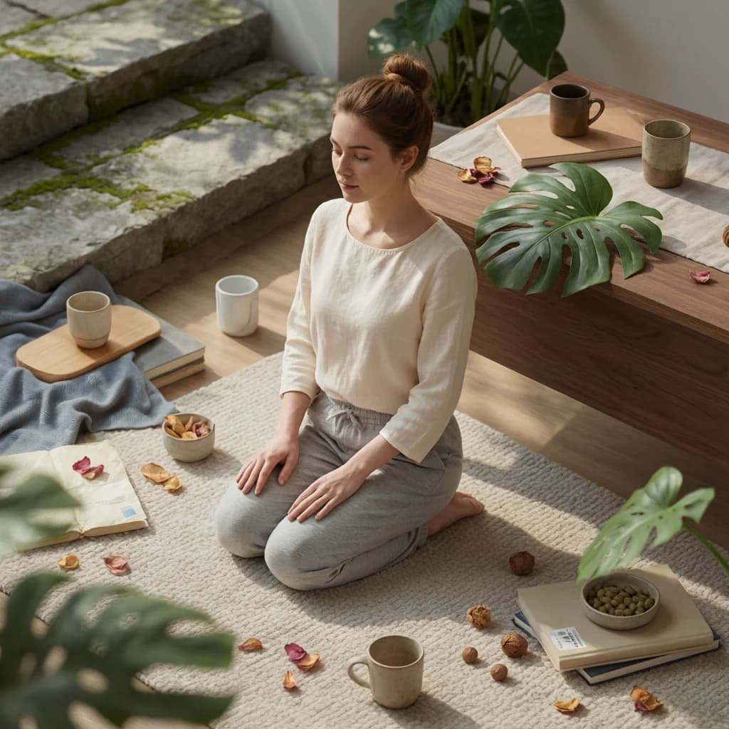 Kneeling Stool with Cushion Comfortable Kneeling Stool Meditation Bench Upholstered Furniture Low-Sitting for Practitioners