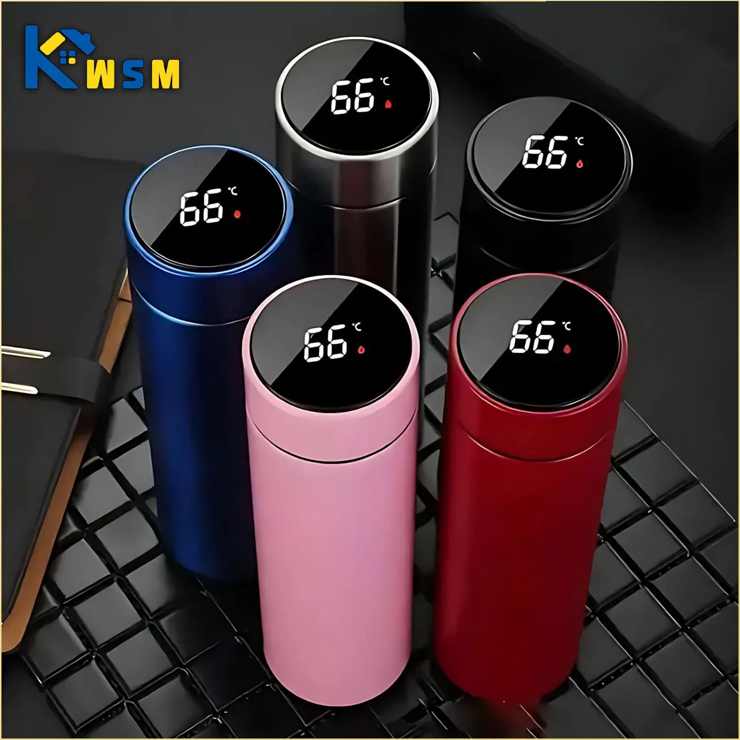 Thermos with 500 ml temperature display Stainless steel thermos split stainless steel vacuum heat cup for outdoor Gift for Dad's Day