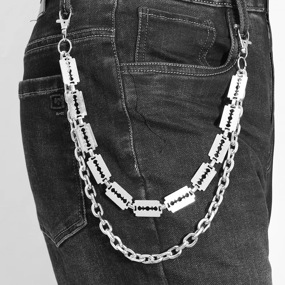 Metal Punk Key Chains for Men and Women, Jeans and Belts Pants Chains