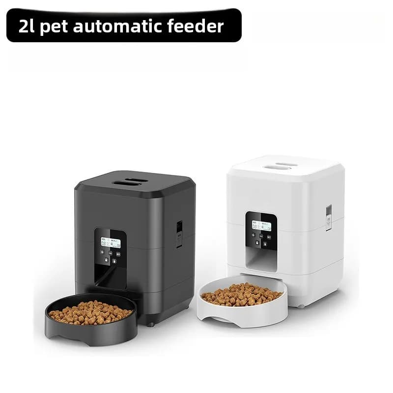 Distributore Automatico di Cibo per Animali Domestici da 2L con Telecamera, Interattivo, Wi-Fi, Controllo Remoto, Ciotola per Cani e Gatti