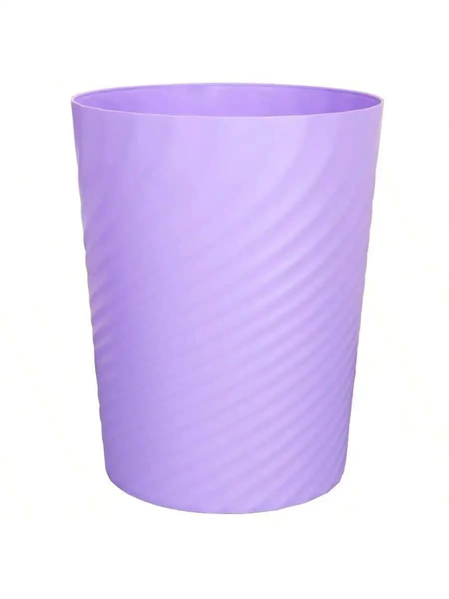 Plastic Small Trash Can Wastebasket For Bathroom Laundry Kitchen Office Dorm Purple 1.8 Gallon