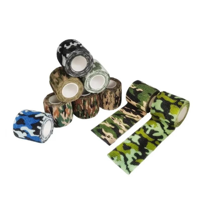 1/6/12PCS Camouflage Elastic Bandage Hunt Disguise Elastoplast Wrap Tape Self Adhesive Sports Protector Ankle Knee Arm Bandage