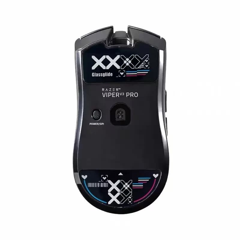 Glass Mouse Feet Skates Mouse Sensor Skate Glide Pads For Razer Viper V3 Pro Rounded Curved Edges