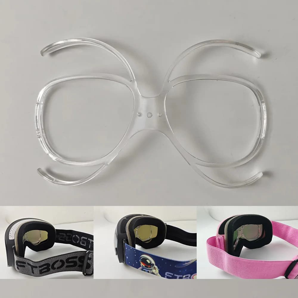 Compatible TR90 Prescription Insert Frame for Ski Goggles, Teens Adults, Winter Ski Cycling Bend‑Resistant Eyewear Support