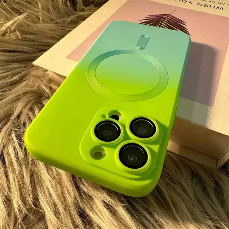 Viene fornito con pellicola per lenti Custodia per telefono a colori sfumati per IPhone 17 16 15 14 13 12 Pro Max 11 Cover posteriore antiurto in silicone
