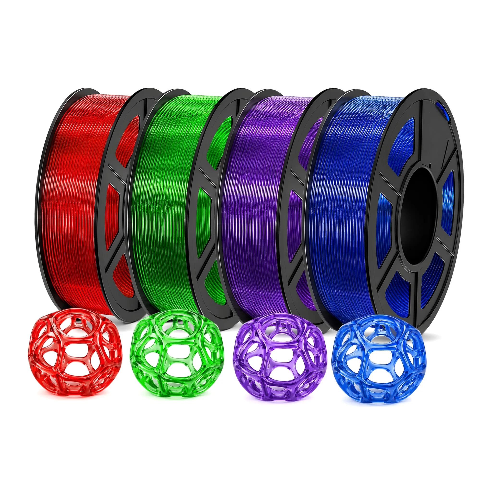 1.75mm Transparent Series TPU Filament, 95A High Elastic, ±0.03mm Accuracy, Non-Clogging