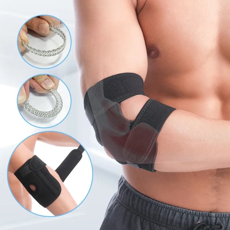 Open Patella Knee Brace Built-in Annular Anti-Collision Shock Absorption Pad Adjustable Hook & Loop Compression Straps Joint Stabilizing Design for Running Basketball Fitness Sports Injury Prevention Men Women Athletes knee sleeve elbow support