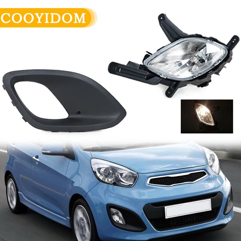 Auto Group Of Fog Lamp For KIA Picanto Morning 2011 2012 2013 2014 2015 Front bumper Light Lamp 922011Y300 922021Y300
