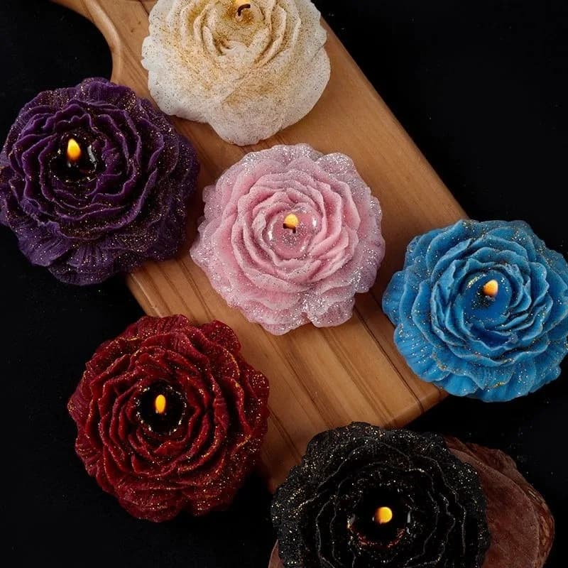 Punto di fusione basso 42 ° Candela Aromaterapica a Forma di Rosa e Peonia, Profumata e Fatta a Mano, per Regalo di Compleanno e Decorazione Romantica per la Casa