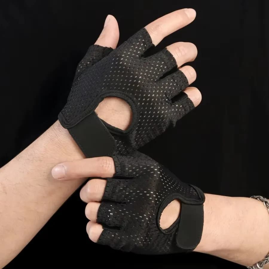 Summer half fingers Gloves Cycling fingerless Gloves Breathable Gym Fitness Woman Men Bike Non-slip Gloves