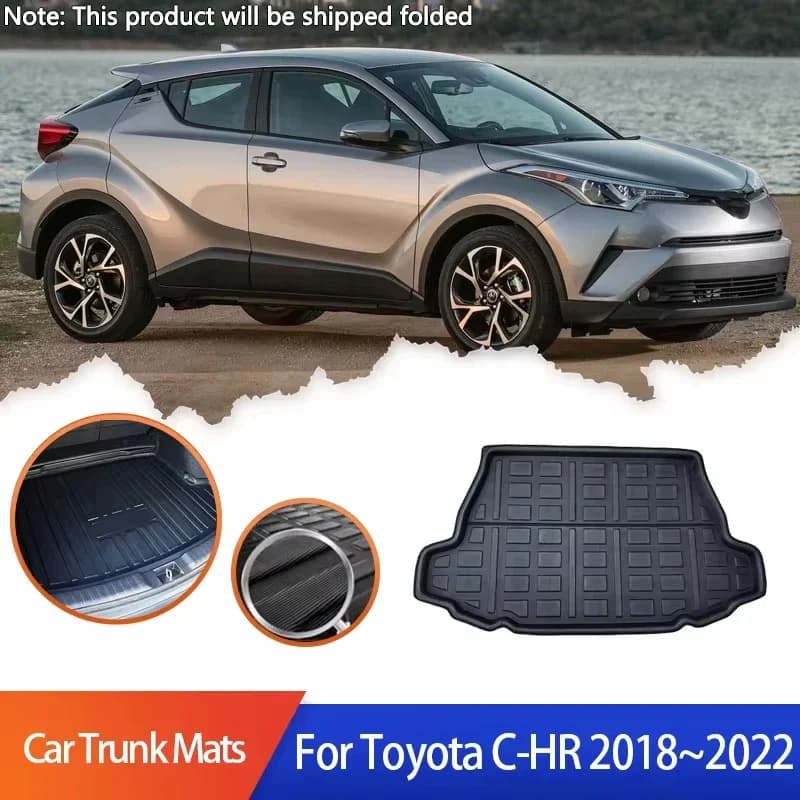 Tappetini per bagagliaio di un'auto per Toyota C-HR CHR AX10 AX50 2018 2019 2020 2021 2022 Boot posteriore Cargo Liner Coperture antiscivolo Accessori auto