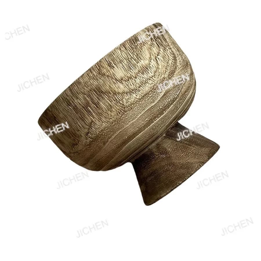 Vassoio per Frutta in Legno Massiccio JC Wabi Sand Wind, Piatto per Frutta e Snack, Ornamento Decorativo per la Casa