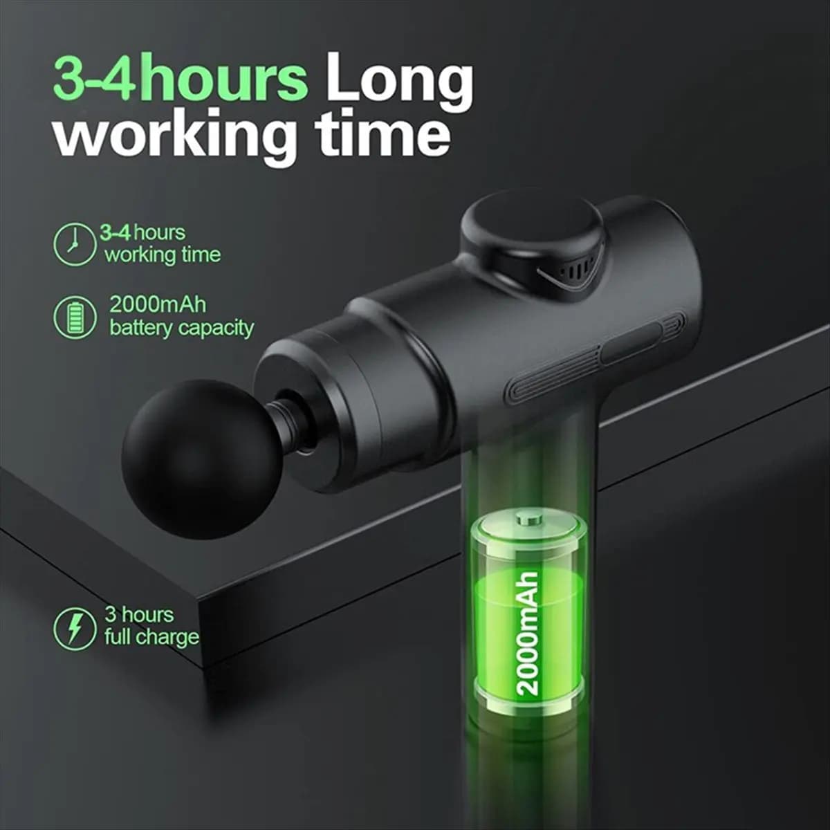 A39M Massgaer Electric Massage Gun for Deep Fabric 8 Heads Arm Back Leg Muscle Relaxation for Body Rear Arm Sport Fitness