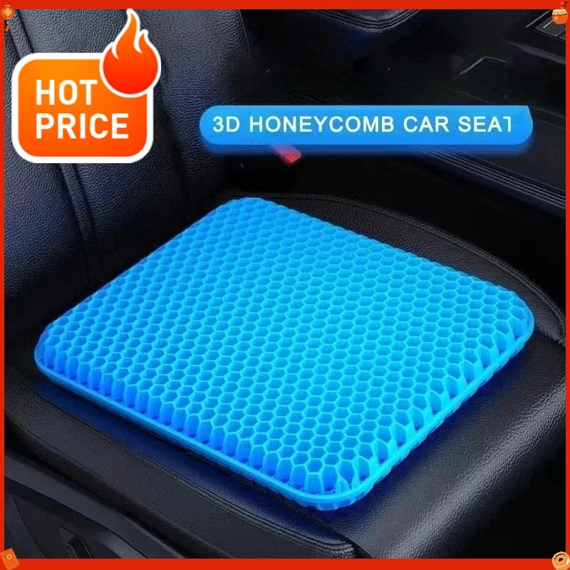 2026 New Universal Cooling Gel Car Seat Cushion - Breathable Honeycomb Pad with Ergonomic Support for Car Office & Home Chairs