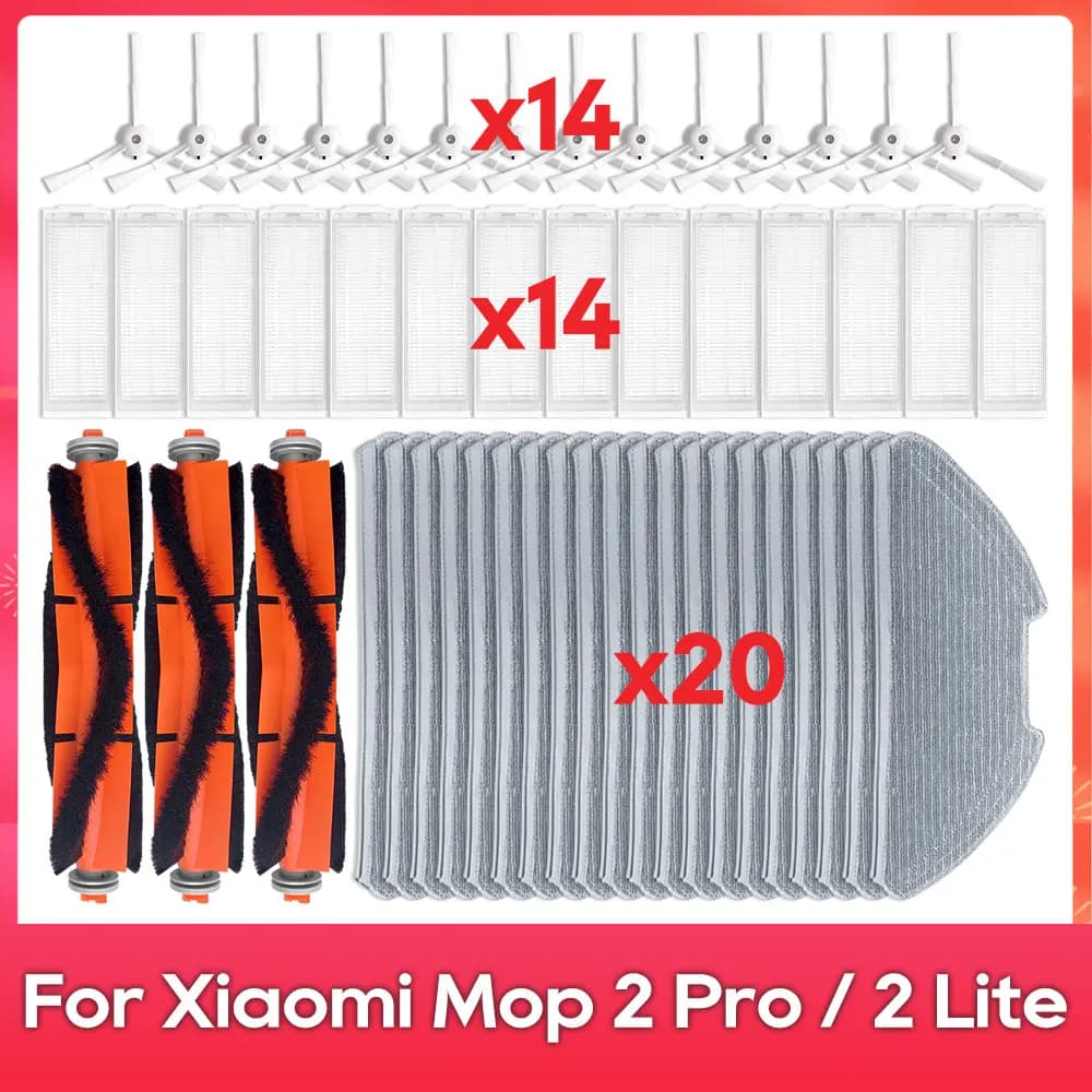 Compatibile con ( Xiaomi Mi Robot Vacuum-Mop 2 Pro / Lite MJST1SHW MJSTL ) Accessori per aspirapolvere Mijia: filtro, panno, spa
