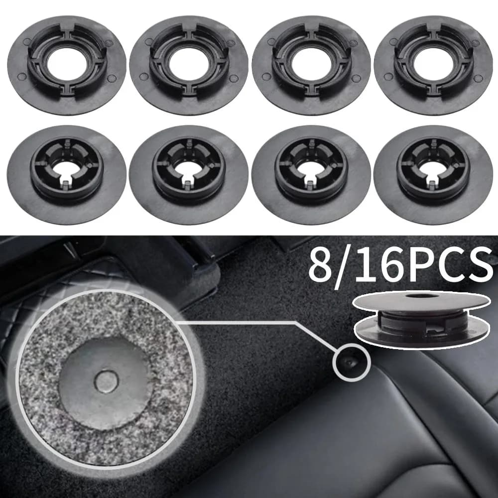 8/16PCS Tappetino per auto Pinze Facile da installare Durevole Seggiolino auto Tappetino Tappeto Morsetto di fissaggio antiscivolo per Passat Polo Golf Audi Skoda