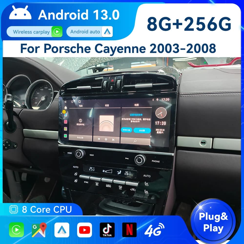 12.3 pollici per Porsche Cayenne 2003-2008 sistema intelligente Android autoradio lettore Video multimediale lettore di navigazione Carplay