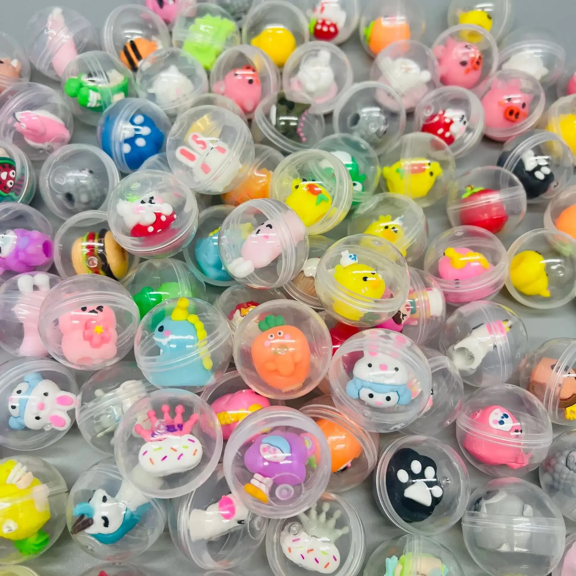 32mm transparent back egg for Mini claw machine toys accessories cute animal dolls doll children Arcade crane gift machine