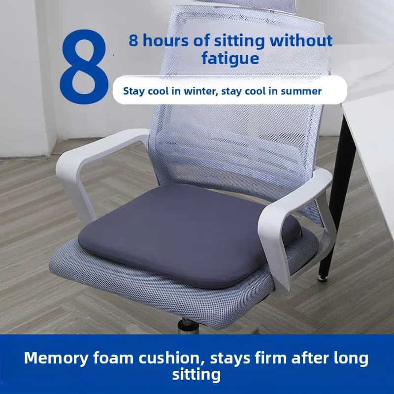 Cuscino per Auto, Sedia da Ufficio, Scrivania per Aula Scolastica, in Memory Foam, Design Ergonomico, Antiscivolo, Morbido e Confortevole