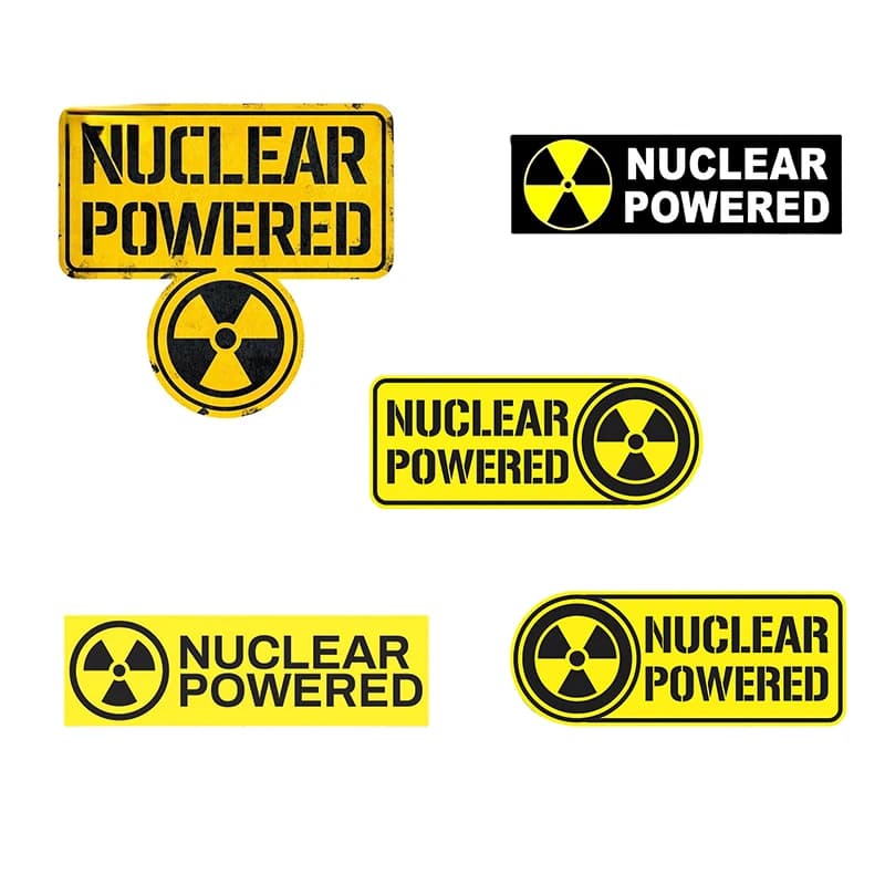 Adesivo per auto 13 x 4,3 cm Adesivi creatività Alimentato nucleare Semplice Graffiti Decalcomanie Aria condizionata Decorazione per laptop Protezione per porta