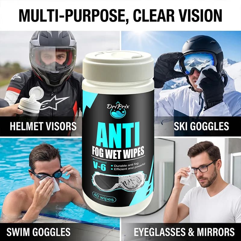 Salviette Antiappannamento per Occhiali, Maschere da Nuoto, Visiere per Caschi Moto, Occhiali da Sci, Specchietti e Lenti - 40 Pezzi