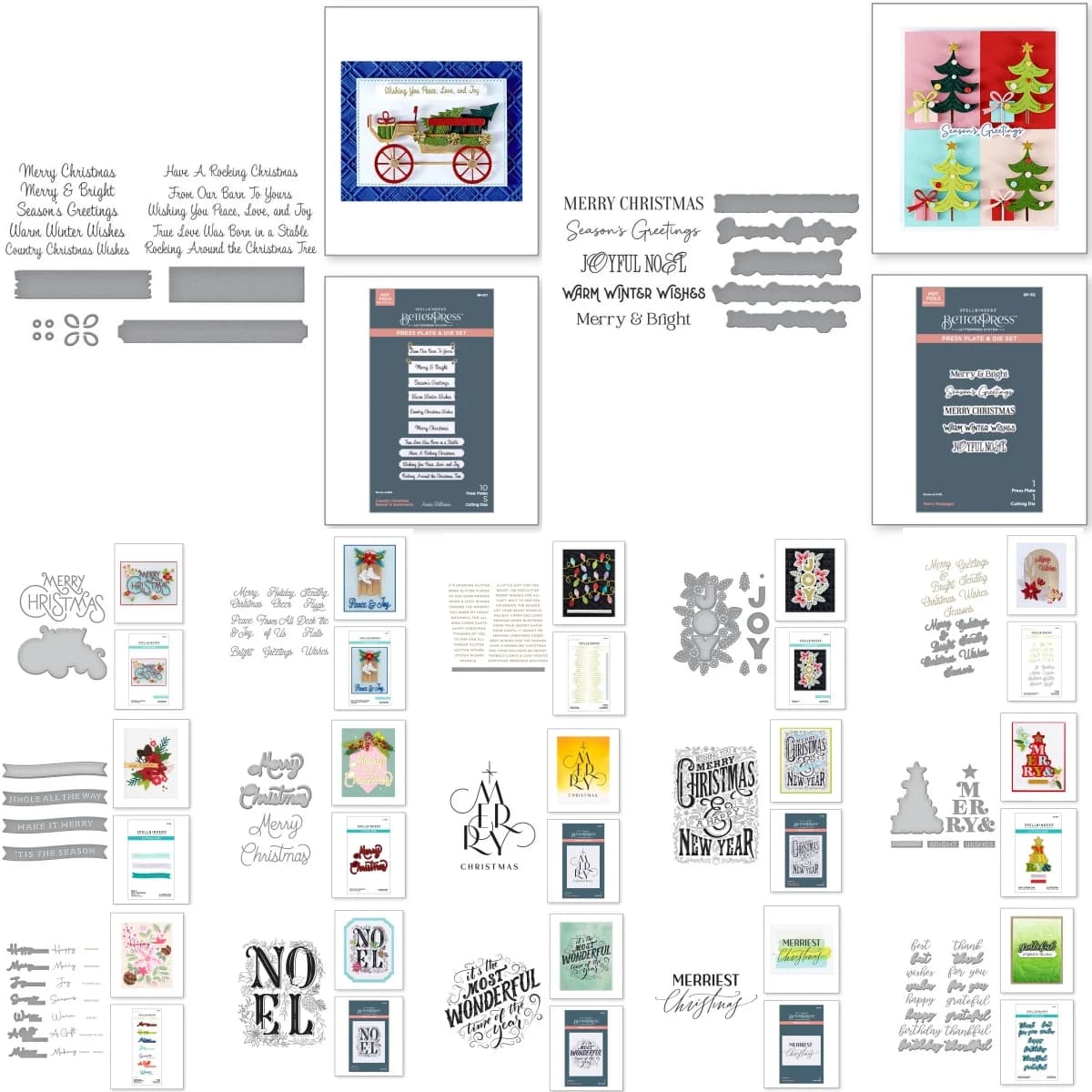 Sentimenti natalizi Nota Fustelle in metallo per decorare fai da te Scrapbook Carta di carta Album Goffratura Mestiere Die Cut 2025 Nuovo