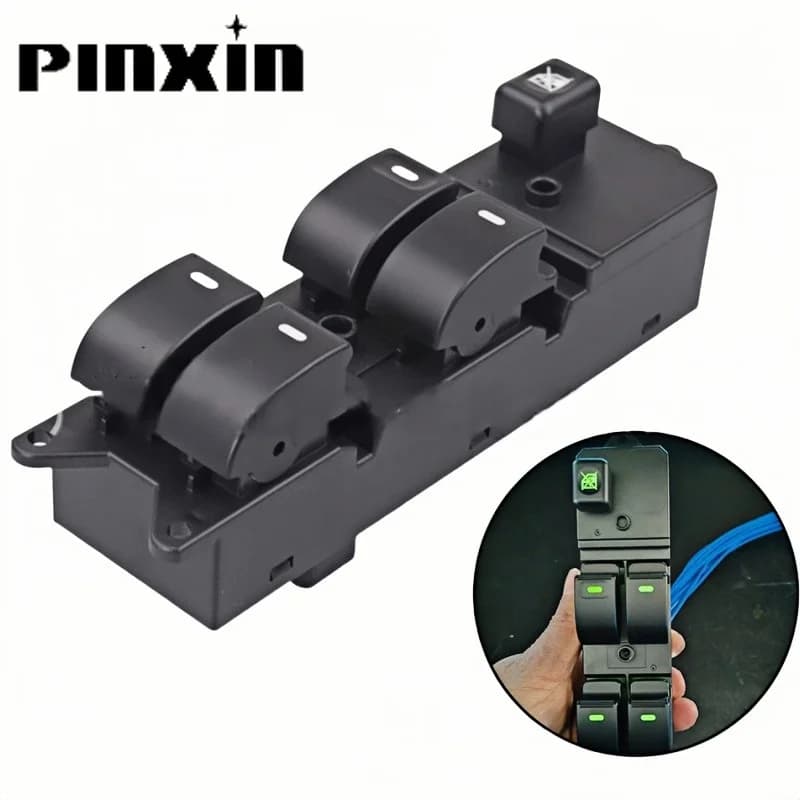 Interruttore di Controllo Elettrico Finestrino Anteriore Sinistro PinXin MR587942 per Mitsubishi Lancer 08-09 L200 Sport Grandis KB4T V73