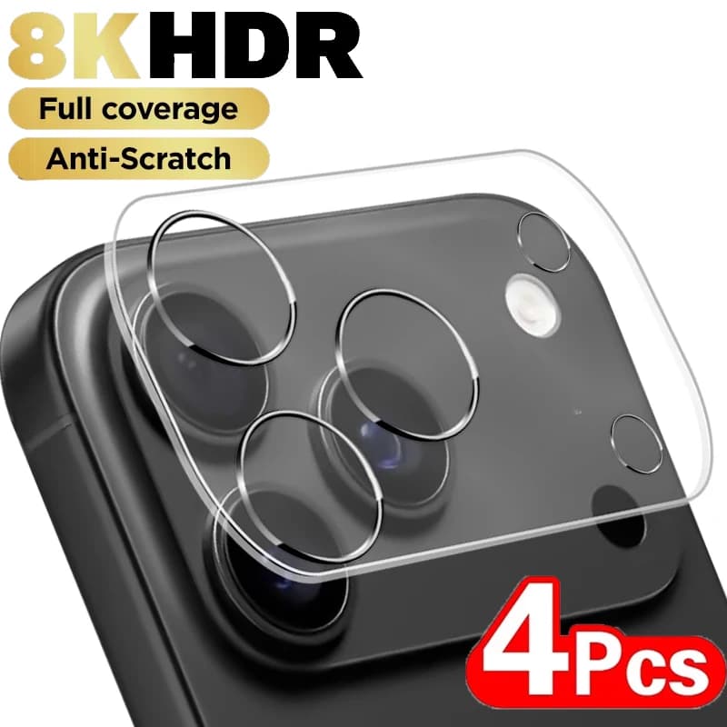 4PCS Camera lens protection for iPhone 17 Pro Max Protective Glass for iPhone Air 17 16 15 14 Pro Max Plus Tempered Glass