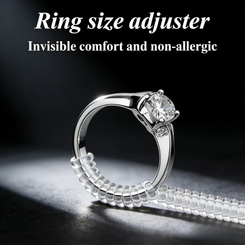 4pcs Ring Size Adjuster Invisible Jewelry Sizer Shrink Wrap Anti-fall Protection Ring Guard Ring Size Adjuster for Loose Rings