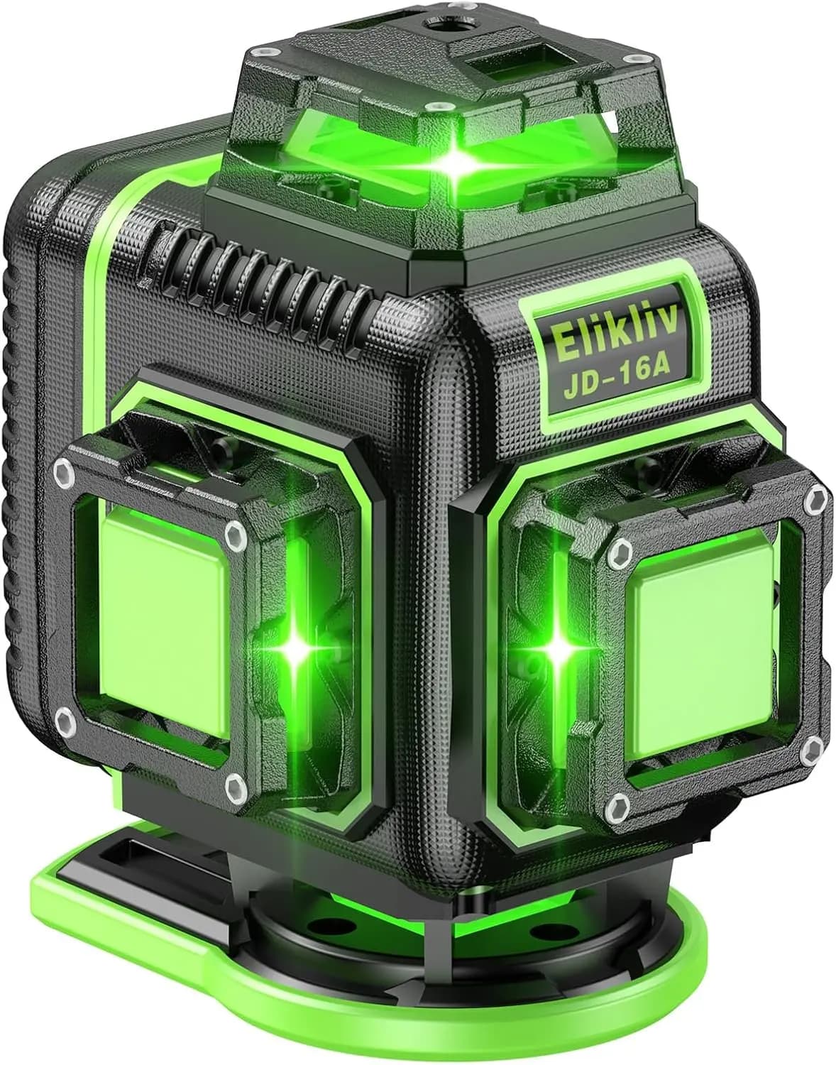 Livella Laser Autolivellante 4D 360° con Treppiede, Strumento a Linea Incrociata Verde 165Ft per Edilizia, Piastrelle, Ristrutturazioni