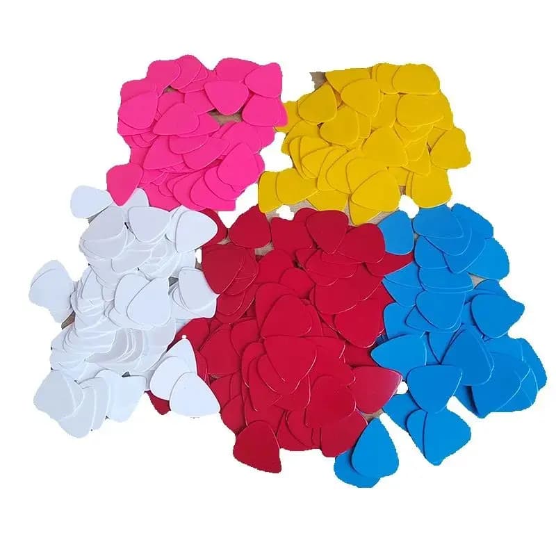 Plettri per chitarra semplici vuoti da 0,71 mm Solido puro rosso, giallo, blu, rosa Plettro Mediator Reeder Spedizione gratuita, 50 pezzi per lotto