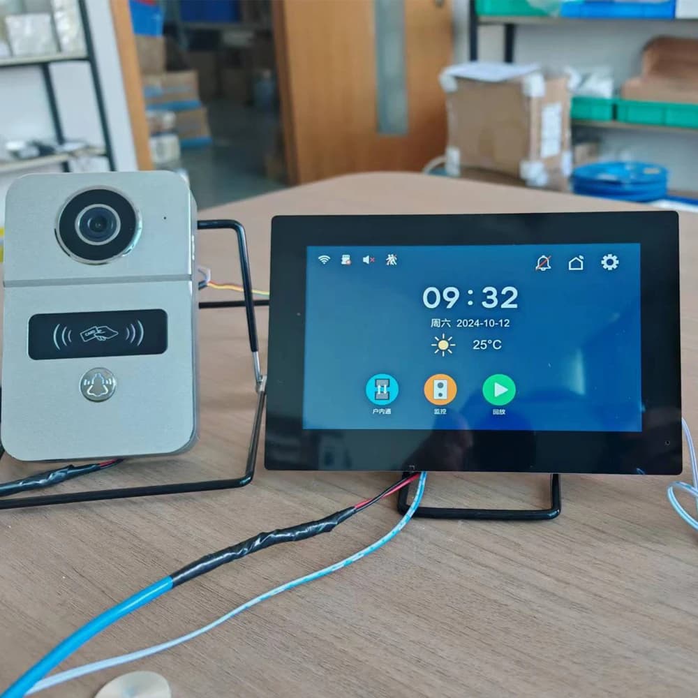 1Set 2 Wire Intercom Door Bell 7/10" IPS Touch Panel Wireless 2.4G WiFi Tuya Smart Life APP Push Message 2MP Video Door Phone