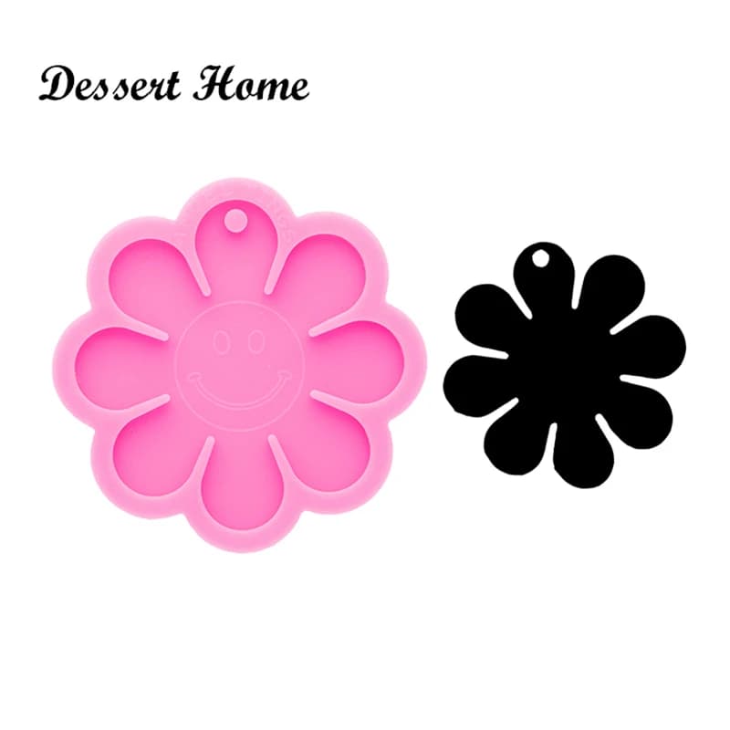 DY0401 stampo fiore sole lucido, stampo in Silicone crisantemo per resina epossidica, stampi portachiavi creazione di gioielli in resina fai-da-te