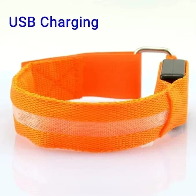 Reflective Safety Belt for Outdoor Sports USB Charging LED Night Running Bracelet Bike Bike Bracelet Light Arm Band