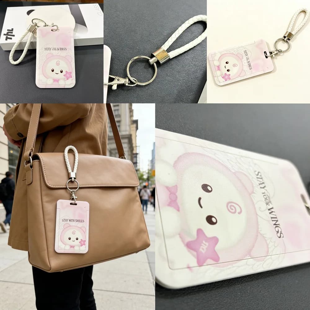 Brand new Stray Kids SKZOO stand with wings, pretty card holder, student card holder set, bus card, Felix