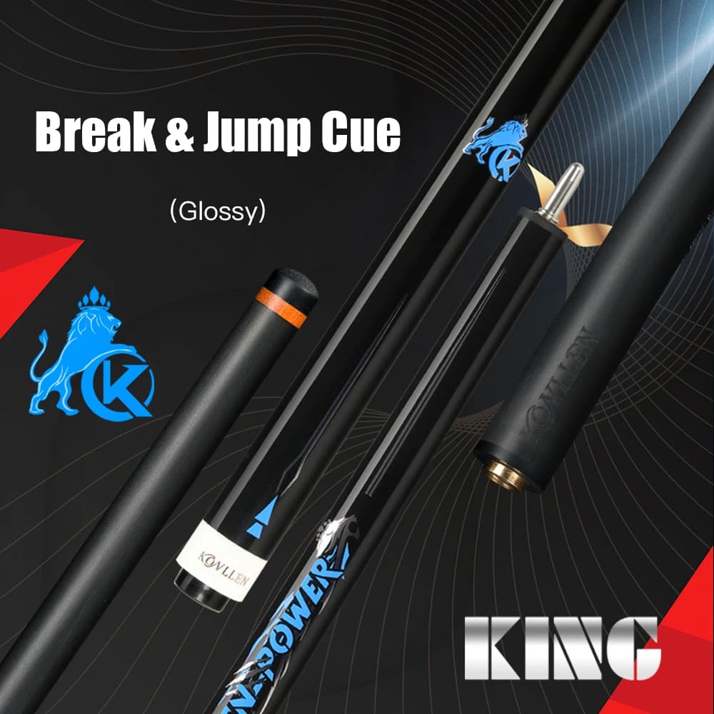 KONLLEN Carbon Fiber Punch Jump Cue, Uniloc Joint, Professional Break Cue, 3 Pieces, 12.9mm Powerful Break Jump Cue