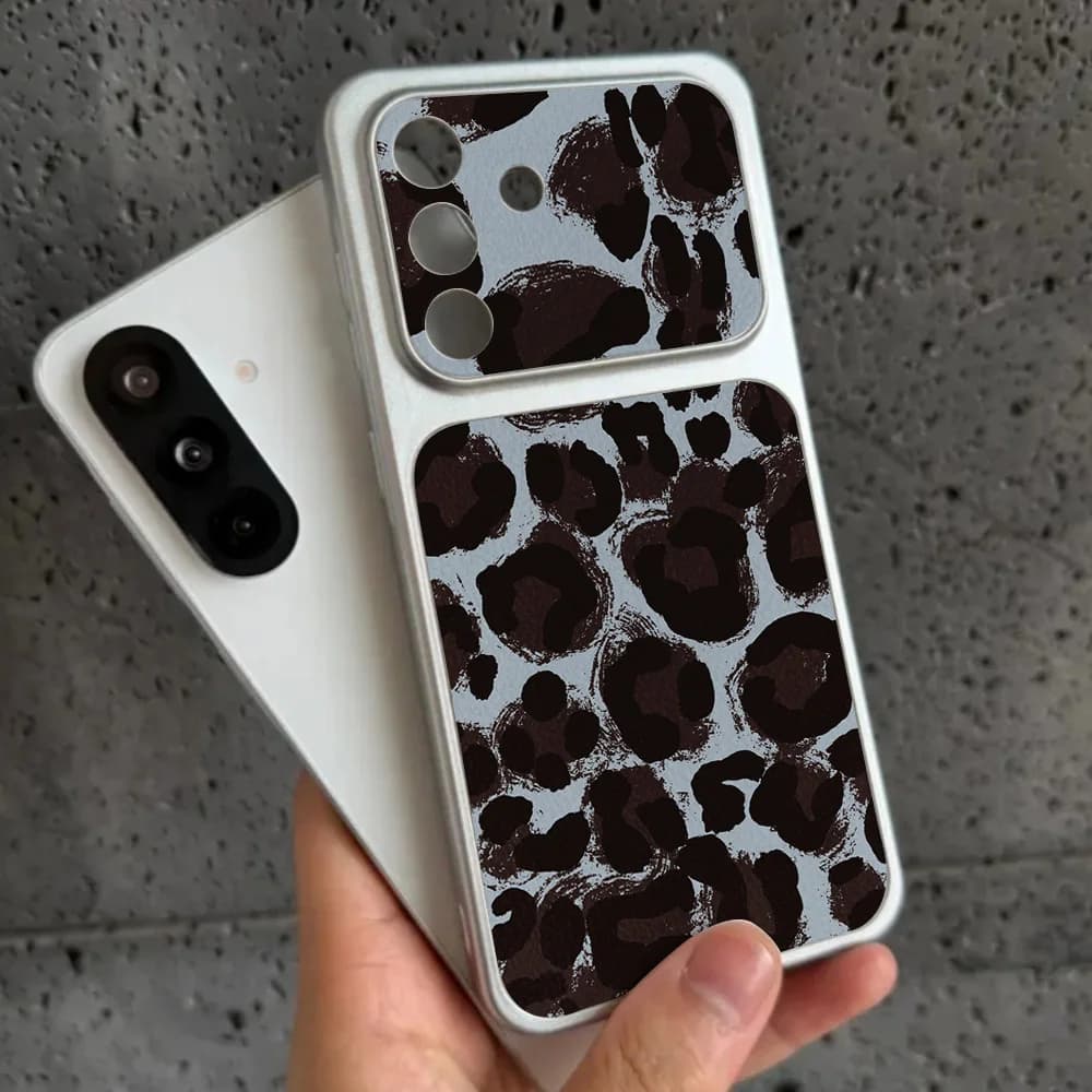 Cover per Telefono con Stampa Leopardata per Samsung A57 A37 A27 A17 A07 A06 A16 A26 A56 5G A32 A35 A54 A55 A05S S26 Ultra S25 FE S23 S24