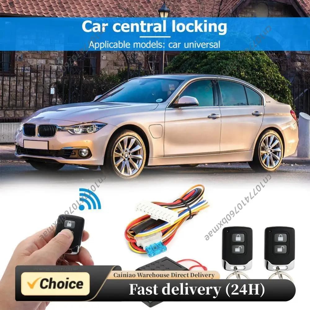 Kit di chiusura centralizzata per auto con telecomando, sistema di allarme con accesso senza chiave 401/T242