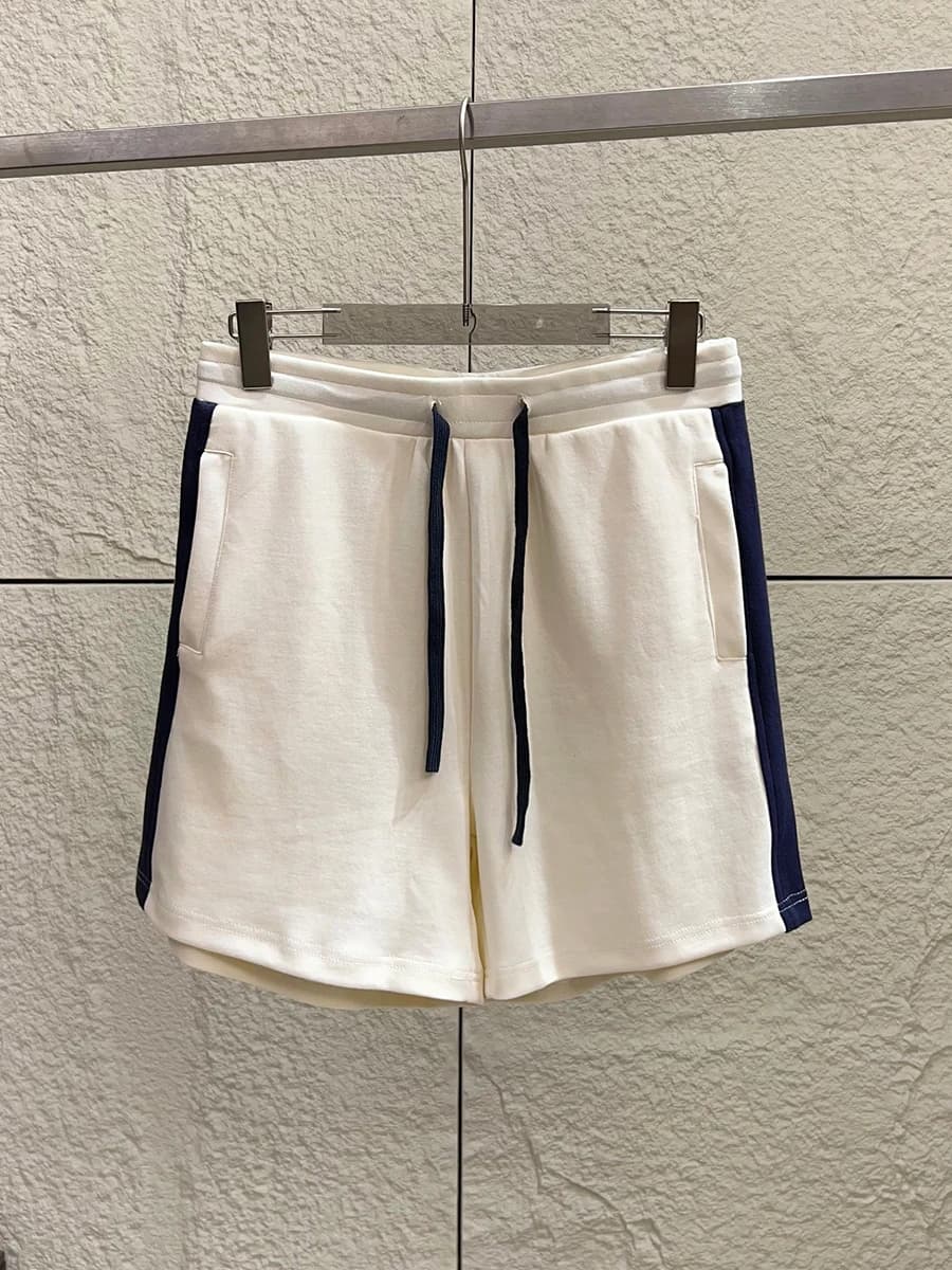 Soft Skin-friendly Men's Sporty Casual Short Pants Five Parts of Color Block Stripes Breathable Moisture-wicking Summer Shorts