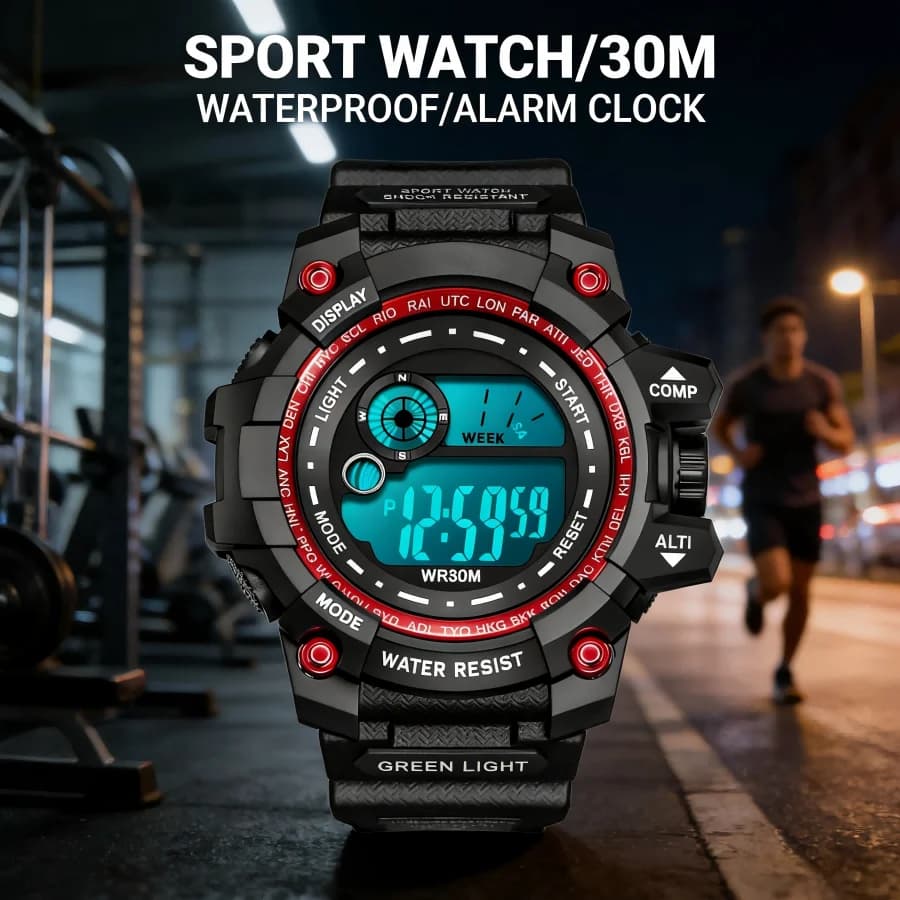 New Men LED Digital Watches Luminous Fashion Sport Waterproof Watches For Man Date Army Military Clock Relogio Masculino