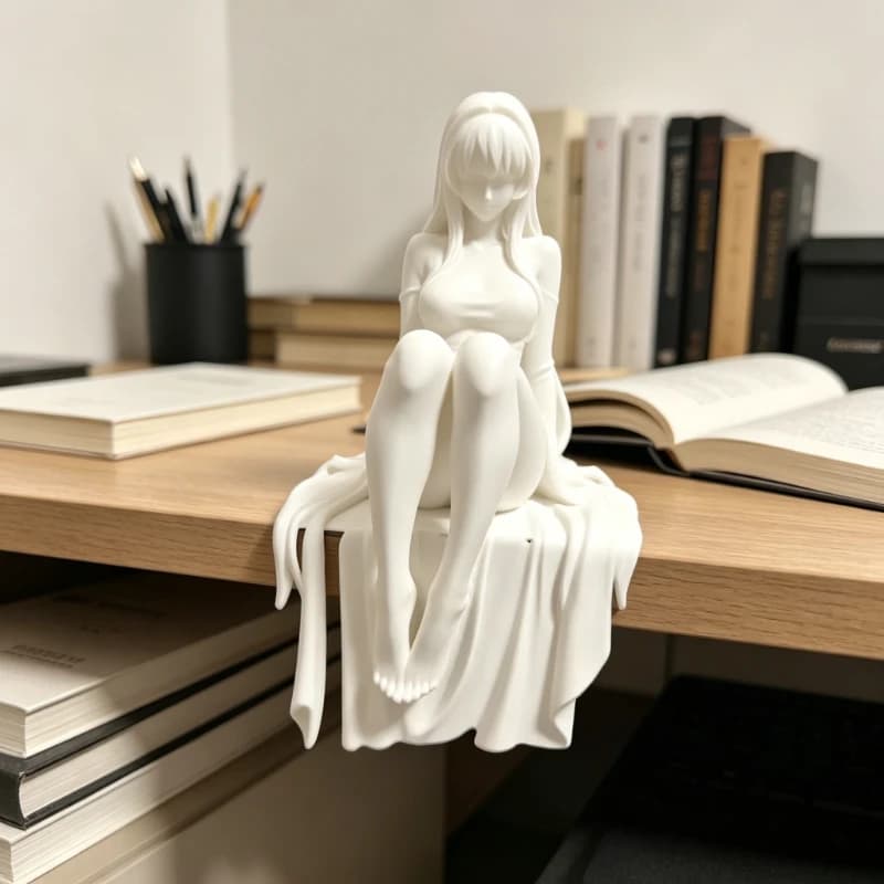 3D Embossed Mini Sculpture Decor Exquisite Tabletop Figurine Lovely Accent Ornament Desk Study Fun Stylish Decoration