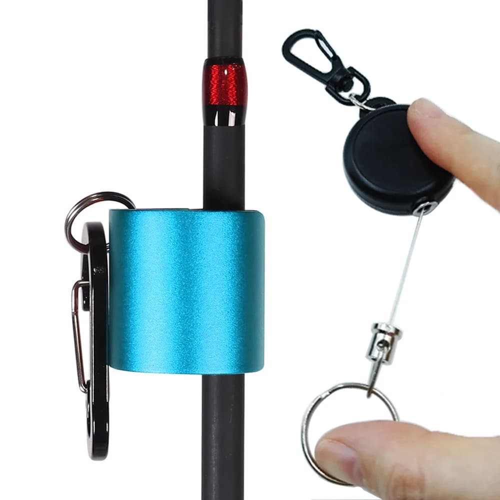 1Pc support for fishing rod clips for fishing rod wearable supports for fly rod fishing equipment tools for assistant