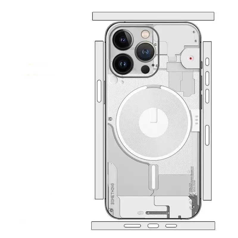 X Ray Design Skin per iPhone 12 13 14 15 Pro Max Plus Pellicola protettiva per schermo posteriore Cover Adesivo opaco con avvolgimento a raggi X