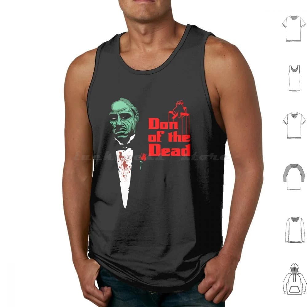 Don Of The Dead Canotte Canottiere Senza maniche Zombies Don Horror Mafia Parodia Film Videogiochi Fumetti Cartoni animati Cultura pop