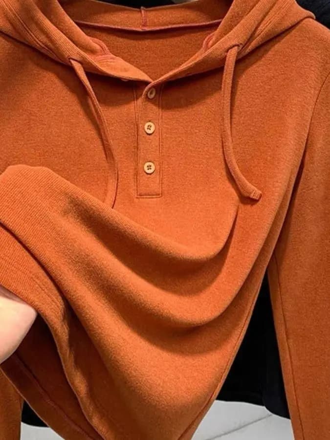 Double-Sided Fce Hoodie Women's T-irt Casual Faionable Thiened Long Sve Dstring Korean Sle Base irt